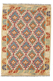 Kelim Afghan Old Stil Teppich 103X149 Orange/Dunkelrot Wolle, Afghanistan Carpetvista