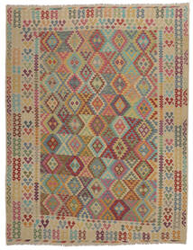  Kilim Afgán Old Style Szőnyeg 268X345 Barna/Narancssárga Carpetvista