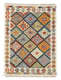 102X140 Kelim Afghan Old Style Teppe Grønn/Svart Afghanistan Carpetvista
