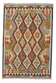  Kilim Afegão Old Style Tapete 102X152 Lã Castanho/Verde Pequeno Carpetvista