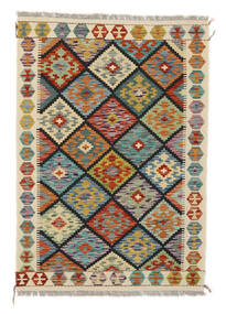 102X146 Kelim Afghan Old Style Teppe Orientalsk Brun/Oransje (Ull, Afghanistan) Carpetvista