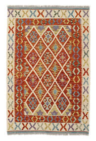 Kelim Afghan Old Stil Teppich 99X149 Dunkelrot/Orange Wolle, Afghanistan Carpetvista