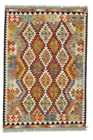 Kilim Afghan Old Style Rug 101X150 Brown/Green Wool, Afghanistan Carpetvista