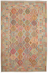  Kilim Afghan Old Style Rug 257X282 Wool Brown/Orange Large Carpetvista