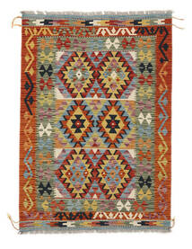 絨毯 オリエンタル キリム アフガン オールド スタイル 105X149 ダークレッド/茶色 (ウール, アフガニスタン)