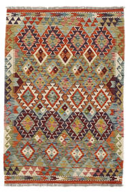 Kelim Afghan Old Stil Teppich 102X149 Braun/Dunkelgrün Wolle, Afghanistan Carpetvista