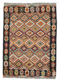  Kilim Afghan Old Style Tappeto 105X144 Di Lana Marrone/Nero Piccolo Carpetvista