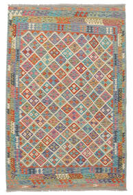 169X260 絨毯 キリム アフガン オールド スタイル オリエンタル グリーン/ダークグレー (ウール, アフガニスタン) Carpetvista