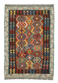 102X153 Kelim Afghan Old Style Teppe Orientalsk Svart/Brun (Ull, Afghanistan) Carpetvista