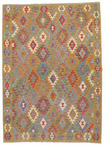 Kilim Afghan Old Style Rug 165X234 Brown/Orange Wool, Afghanistan Carpetvista