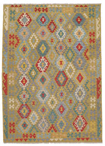 Kelim Afghan Old Style Tæppe 175X245 Brun/Mørkegrå Uld, Afghanistan Carpetvista