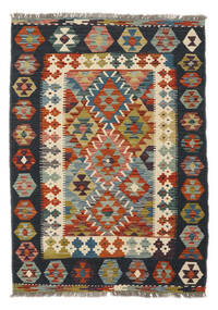  Kilim Afghan Old Style Rug 104X145 Wool Black/Brown Small Carpetvista