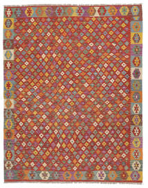 Kelim Afghan Old Stil Teppich 176X225 Dunkelrot/Braun Wolle, Afghanistan Carpetvista
