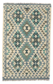 Kelim Afghan Old Stil Teppich 105X165 Grün/Orange Wolle, Afghanistan Carpetvista