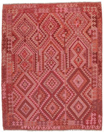 184X238 Kelim Afghan Old Style Tæppe Orientalsk Mørkerød/Rød (Uld, Afghanistan) Carpetvista
