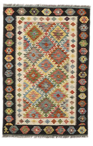 98X150 絨毯 キリム アフガン オールド スタイル オリエンタル 茶色/ブラック (ウール, アフガニスタン) Carpetvista