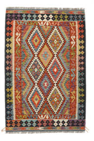  Kelim Afghan Old Style Matot 100X150 Tummanpunainen/Musta Carpetvista
