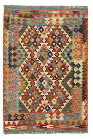 Tappeto Orientale Kilim Afghan Old Style 99X145 Marrone/Rosso Scuro (Lana, Afghanistan)