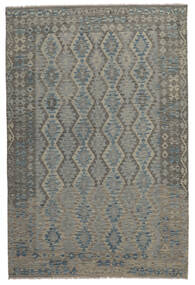 203X303 絨毯 オリエンタル キリム アフガン オールド スタイル ダークイエロー/ダークグレー (ウール, アフガニスタン) Carpetvista