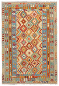  Kilim Afghan Old Style Rug 205X304 Orange/Brown Carpetvista