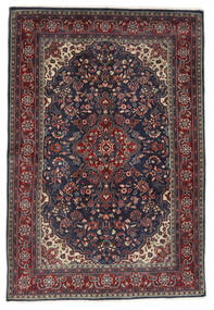 絨毯 サルーク 133X197 ブラック/ダークレッド (ウール, ペルシャ/イラン)