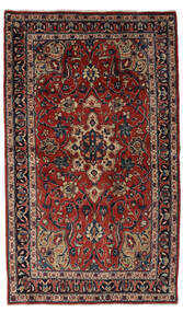  Orientalisk Mahal Matta 129X220 Svart/Mörkröd Ull, Persien/Iran Carpetvista