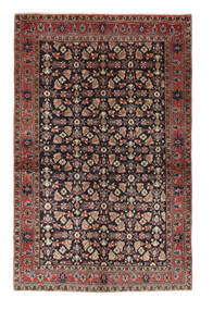 Tapete Oriental Mahal 136X212 Preto/Vermelho Escuro (Lã, Pérsia/Irão)