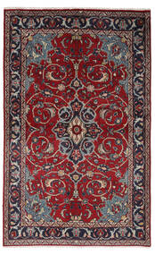Mahal Teppich 120X207 Schwarz/Dunkelrot Wolle, Persien/Iran Carpetvista