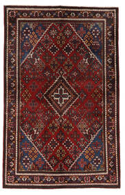  Persischer Joshaghan Teppich 127X205 Schwarz/Dunkelrot (Wolle, Persien/Iran)