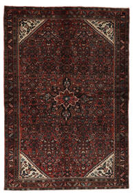  Persian Hosseinabad Rug 155X228 Black/Dark Red Carpetvista