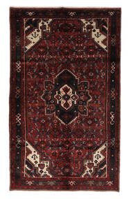 155X258 Χαλι Ανατολής Hosseinabad Μαύρα/Σκούρο Κόκκινο (Μαλλί, Περσικά/Ιρανικά) Carpetvista