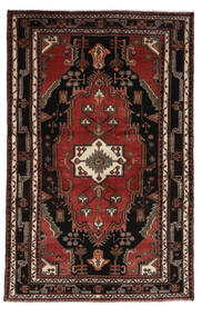  136X215 Hamadan Vloerkleed Zwart/Bruin Perzië/Iran Carpetvista