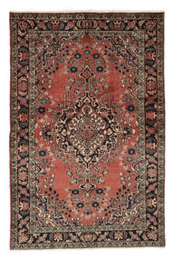 絨毯 ペルシャ リリアン 140X210 ブラック/ダークレッド (ウール, ペルシャ/イラン)