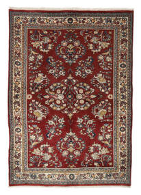 147X206 絨毯 オリエンタル サルーク ブラック/茶色 (ウール, ペルシャ/イラン) Carpetvista