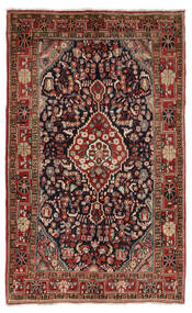  Orientalsk Sarough Teppe 144X224 Mørk Rød/Svart Ull, Persia/Iran Carpetvista