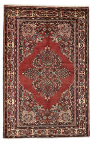 絨毯 ペルシャ リリアン 147X220 ブラック/ダークレッド (ウール, ペルシャ/イラン)