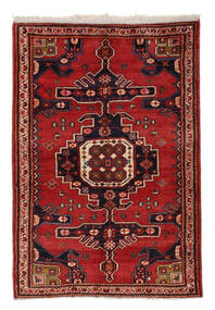  Persischer Hamadan Teppich 133X198 Dunkelrot/Schwarz (Wolle, Persien/Iran)