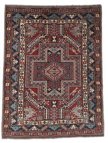  Kazak Fine Rug 145X189 Wool Black/Dark Red Small Carpetvista