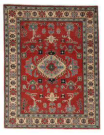153X196 Dywan Kazak Fine Orientalny Ciemnoczerwony/Czarny (Wełna, Afganistan) Carpetvista