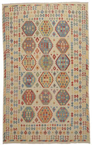  Kelim Afghan Old Stil Teppich 244X393 Braun/Orange Carpetvista