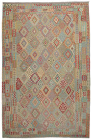  Kelim Afghan Old Style Matot 322X500 Villamatto Ruskea/Tummankeltainen Suuri Matto Carpetvista