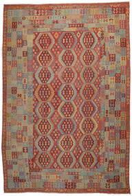  Itämainen Kelim Afghan Old Style Matot Matto 346X529 Ruskea/Tummanpunainen Isot Villa, Afganistan Carpetvista