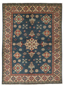 148X202 Kazak Fine Teppich Orientalischer Schwarz/Braun (Wolle, Afghanistan) Carpetvista