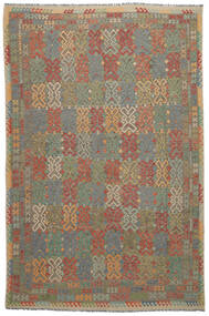  Kilim Afegão Old Style Tapete 300X450 Lã Castanho/Verde Escuro Grande Carpetvista