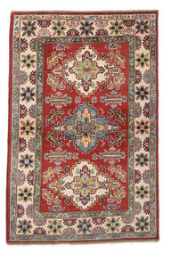 Kazak Fine Teppe 97X150 Mørk Rød/Brun Ull, Afghanistan Carpetvista