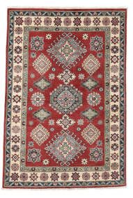  Orientalsk Kazak Fine Tæppe 120X180 Mørkerød/Sort Uld, Afghanistan Carpetvista