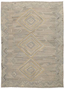  Orientalischer Kelim Afghan Old Stil Teppich 256X338 Orange/Dunkelgrau Großer Wolle, Afghanistan Carpetvista