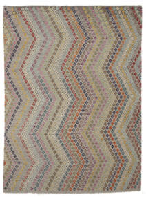 Kelim Afghan Old Stil Teppich 216X286 Braun/Dunkelgelb Wolle, Afghanistan Carpetvista