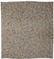 269X288 Tappeto Orientale Kilim Afghan Old Style Quadrato Marrone/Giallo Scuro Grandi (Lana, Afghanistan) Carpetvista