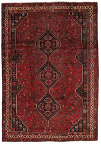218X316 Dywan Orientalny Kaszkaj Czarny/Ciemnoczerwony (Wełna, Persja/Iran) Carpetvista